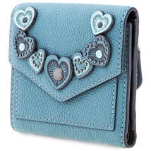 Coach Ladies Leather Chambray Blue Hrt App Sml Wall 29747 DKCMB