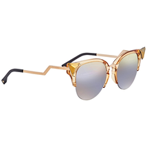 Fendi Fendi Iridia Brown Grey Shaded Cat Eye Ladies Sunglasses FF 0041/S 27L52FQ FF 0041/S 27L52FQ