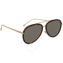 Fendi Grey Ivory Aviator Ladies Sunglasses FF 0155/S 0C1/UE 57 FF 0155/S 0C1/UE  57