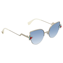 Fendi Rainbow Blue, Light Blue and Transparent Gradient Cat Eye Sunglasses FF 0242/S SCB/NE 52
