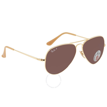 Ray Ban Polarized Purple Classic Aviator Sunglasses RB3689 9064AF 58 RB3689 9064AF 58