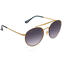Ray Ban RayBan Blaze Round Double Bridge Blue Gradient Mirror Sunglasses RB3614N 91400S 54