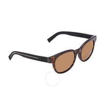 Dior Blacktie Brown Round Men's Sunglasses BLACKTIE182FS M6152IG 52 BLACKTIE182FS M6152IG 52