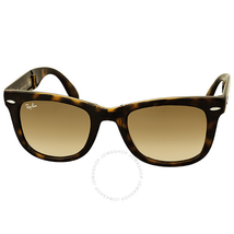 Ray Ban Ray-Ban Folding Wayfarer Havana Frame Brown Gradient Lens Sunglasses RB4105-71051 RB4105 710/51 50-22