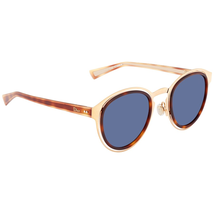 Dior Dior Blue Round Ladies Sunglasses DIOROBSCURE 06J/KU 49 DIOROBSCURE 06J/KU 49