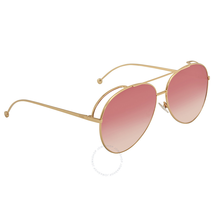 Fendi Run Away Burgundy Gradient Aviator Ladies Sunglasses FF 0286/S 000/3X 63