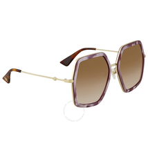 Gucci Brown Gradient Square Ladies Sunglasses GG 0106S 004 56 GG 0106S 004 56