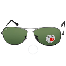 Ray Ban Cockpit Gunmetal Green Polarized 59mm Sunglasses RB3362 004/58 59-14 RB3362 004/58 59-14