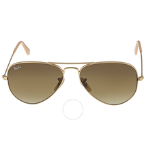 Ray Ban Original Aviator Matte Gold Brown Gradient Sunglasses RB3025 112/85 55-14