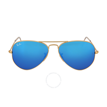 Ray Ban Ray-Ban Aviator Gold Metal Frame Blue Mirror Crystal Lens 55mm Men's Sunglasses RB3025 112/17 55-14 RB3025 112/17 55-14