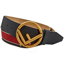 Fendi Men's Belts F Is Fendi Burgundy Fd Fif Canvas Belt Size 95 Cm 7C0365-A4TU-F14AU-95