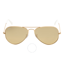 Ray Ban Aviator Gradient Brown Silver Mirror Sunglasses RB3025-0013K-58 RB3025 001/3K 58