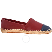 Tory Burch Ladies Espadrille Red, Navy Colorblock Espadrille 18783-601