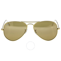 Ray Ban Ray-Ban Aviator Gradient Brown-Silver Mirror 55 mm Ladies Sunglasses RB3025 001/3K 55-14