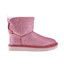 UGG Ladies Classic Canterbury Pink Mini Bailey Bow Glitter 1100053 PINK