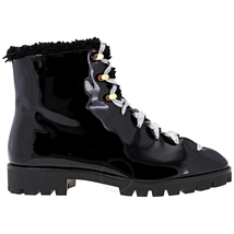 Stella Luna Ladies Splatter Paint Ankle Boots in Black SL318054 99 PATENT