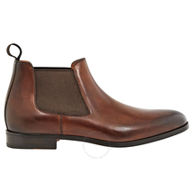 Santoni Brown Men's Leather Ankle Boots SAMCKE14282JJ1IOBR