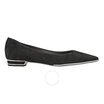 Rene Caovilla Grace Velvet/Strass Flat- Black/Size 38.5 C09186-020 38.5