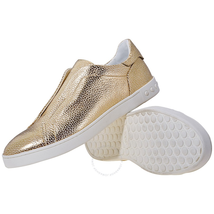 Tod's Womens Metallic Slip-ons Sneakers in Gold XXW12A0T200PE1G203