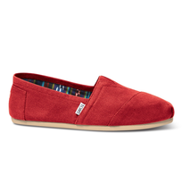 Toms Men's Slip On Classic Bristol Red M Canvas Clsc Alprg Size 9 001001A07 RED