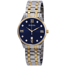 Bulova Diamond Black Dial Men's Watch 98D130