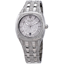 Bulova Swarovski Crystal Pave Men's Watch 96B296