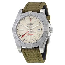 Breitling Avenger II GMT Automatic Silver Dial Green Fabric Men's Watch A3239011-G778GRFT A3239011-G778-106W-A20BA.1