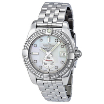 Breitling Galactic 36 Mother of Pearl Dial Diamond Unisex Watch A3733053-A717SS A3733053-A717-376A