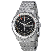 Breitling Navitimer World Black Dial Men's Watch A2432212-B726SS A2432212-B726-453A