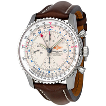 Breitling Navitimer World Steel Brown Strap Men's Watch A2432212-G571BRLT A2432212-G571-443X-A20BA.1