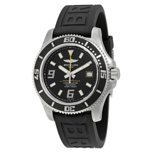 Breitling Superocean 44 Automatic Black Dial Black Rubber Men's Watch A1739102-BA78BKPT3 A1739102/BA78BKPT3