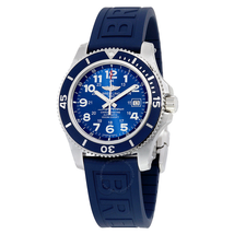 Breitling Superocean II 44 Automatic Metallic Blue Dial Blue Rubber Men's Watch A17392D8-C910BLPD3 A17392D8-C910-157S-A20DSA.2