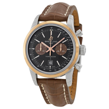 Breitling Transocean Chrono 38 Black Dial Brown leather Unisex Watch U4131012-Q600-724P-A18BA.1