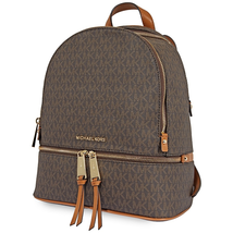 Michael Kors Rhea Medium Logo Print Backpack - Brown 30S7GEZB1B-200