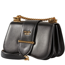 Prada Sidonie Leather Shoulder Bag- Black 1BD184_2AIX_F0002_V_UJO