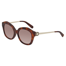 Ferragamo Salvatore Ferragamo Brown Geometric Ladies Sunglasses SF868SA SF868SA
