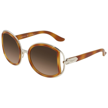 Ferragamo Salvatore Ferragamo Brown Gradient Oval Ladies Sunglasses SF719S21252 SF719S21252