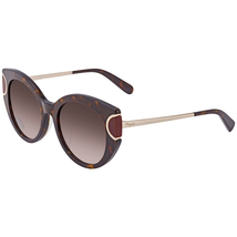 Ferragamo Brown Gradient Oval Ladies Sunglasses SF840SA21454