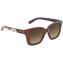 Ferragamo Brown Gradient Square Ladies Sunglasses SF858S21053