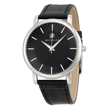 Brooklyn Watch Co. Myrtle Black Dial Black Leather Swiss Quartz Men's Watch MY-SS-BK-BK