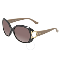 Ferragamo Ferragamo Brown Gradient Oval Sunglasses SF668 001 57 SF668 001 57