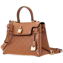 Michael Kors Gramercy Chain Embossed Satchel- Acorn 30S9GG7S2Y-203
