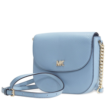 Michael Kors Mott Pebbled Leather Crossbody- Powder Blue 32T8TF5C0L-424