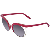 Ferragamo Grey Mirror Square Ladies Sunglasses SF909S 544 51