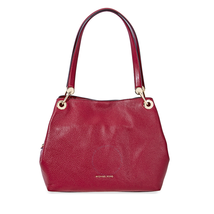 Michael Kors Raven Large Leather Shoulder Bag - Maroon 30H6GRXE3L-550