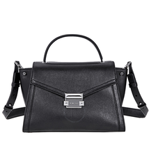 Michael Kors Whitney Medium Leather Satchel- Black 30T8SXIS2L-001
