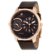 Brooklyn Watch Co. Brooklyn Willoughby Dual Time Swiss Quartz Brown Dial Men's Watch 102-M3931