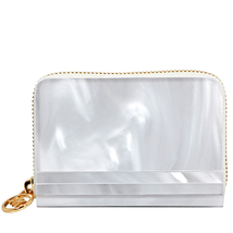 Michael Kors Barbara Marble Resin Coin Purse - Optic White 32H8GB8Z1P-085