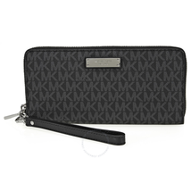 Michael Kors Jet Set Travel Logo Continental Wallet- Black 32S7STTE9B-001