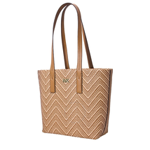 Michael Kors Junie Chevron Medium Tote-Acorn/Butternut 30H8BX5T2U-211